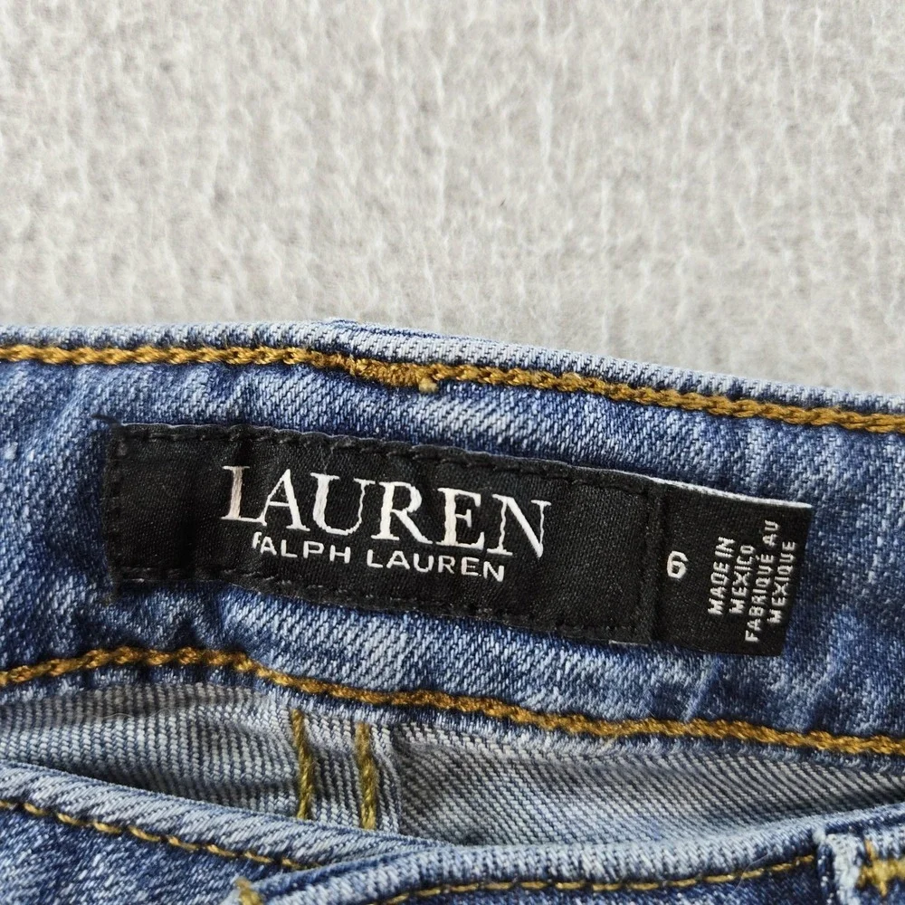 Lauren Ralph Lauren Jeans Womens 6 Blue Straight Regular 28x31 Light Wash